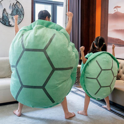 Green Turtle Shell Pillow