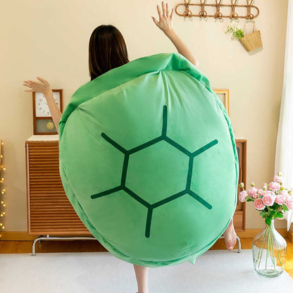 Green Turtle Shell Pillow