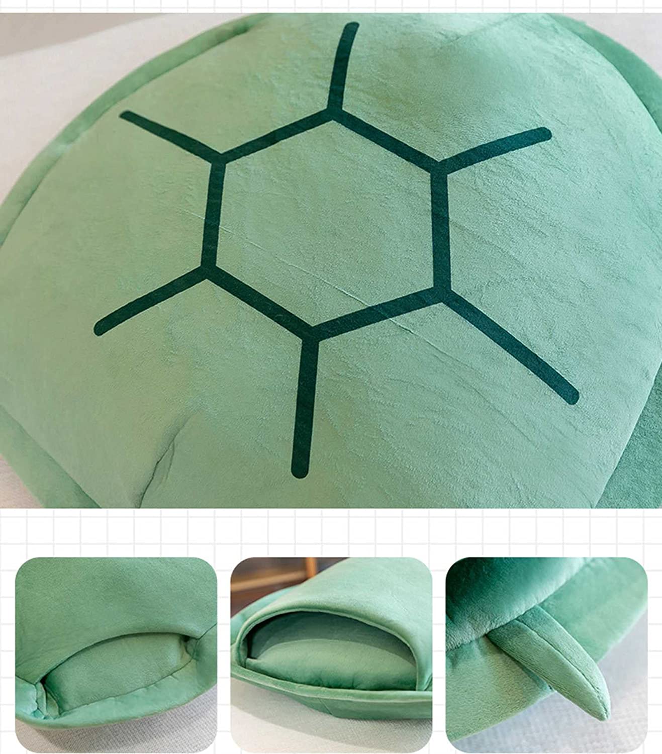 Green Turtle Shell Pillow