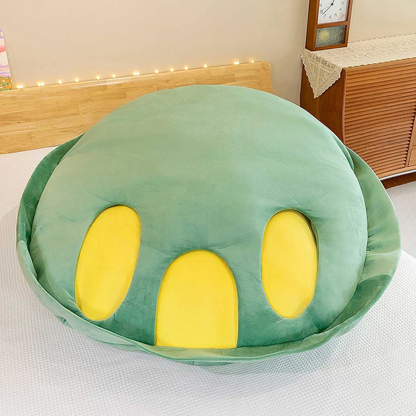 Green Turtle Shell Pillow