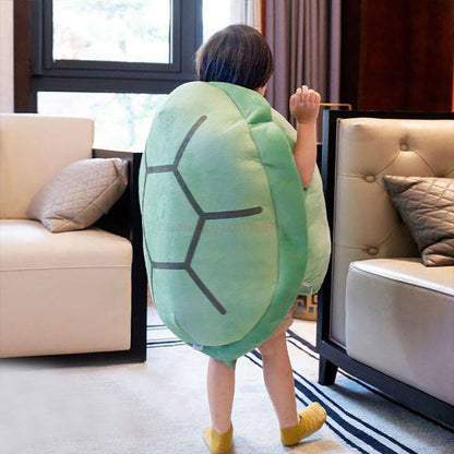 Green Turtle Shell Pillow