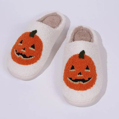 Pumpkin Plush Home Slippers