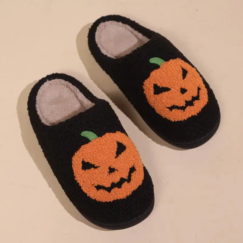 Pumpkin Plush Home Slippers